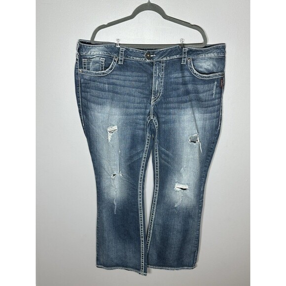 Women’s 00’s Silver Jeans Co. Distressed Wash Today Boot Plus Size SZ24/L31 - Picture 1 of 14